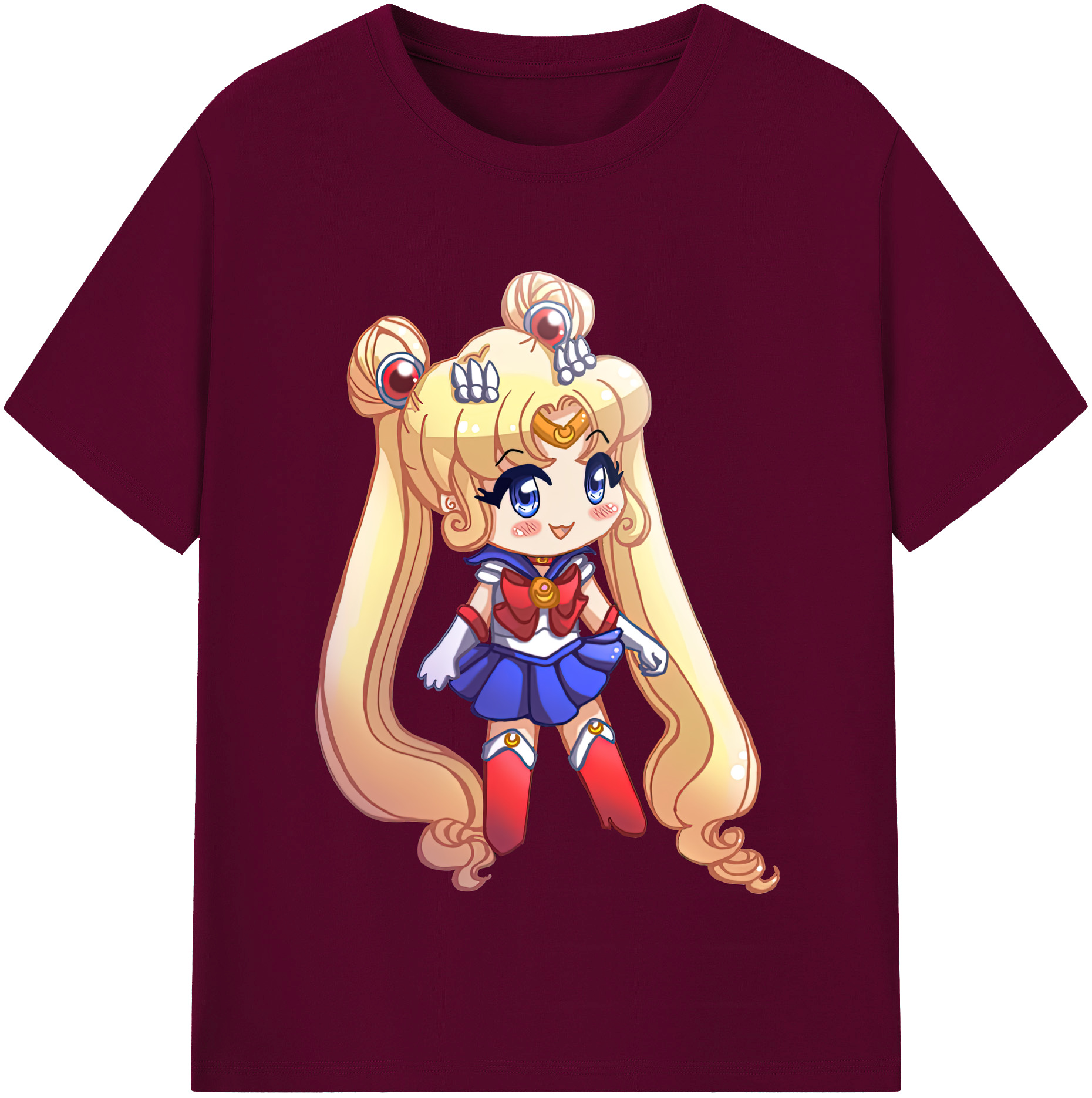 （画像用） 美少女戦士セーラームーン 月野 うさぎ つきの うさぎ Sailor Moon Tsukino Usagi レディースカジュアルプリントTシャツ（綿100％）
